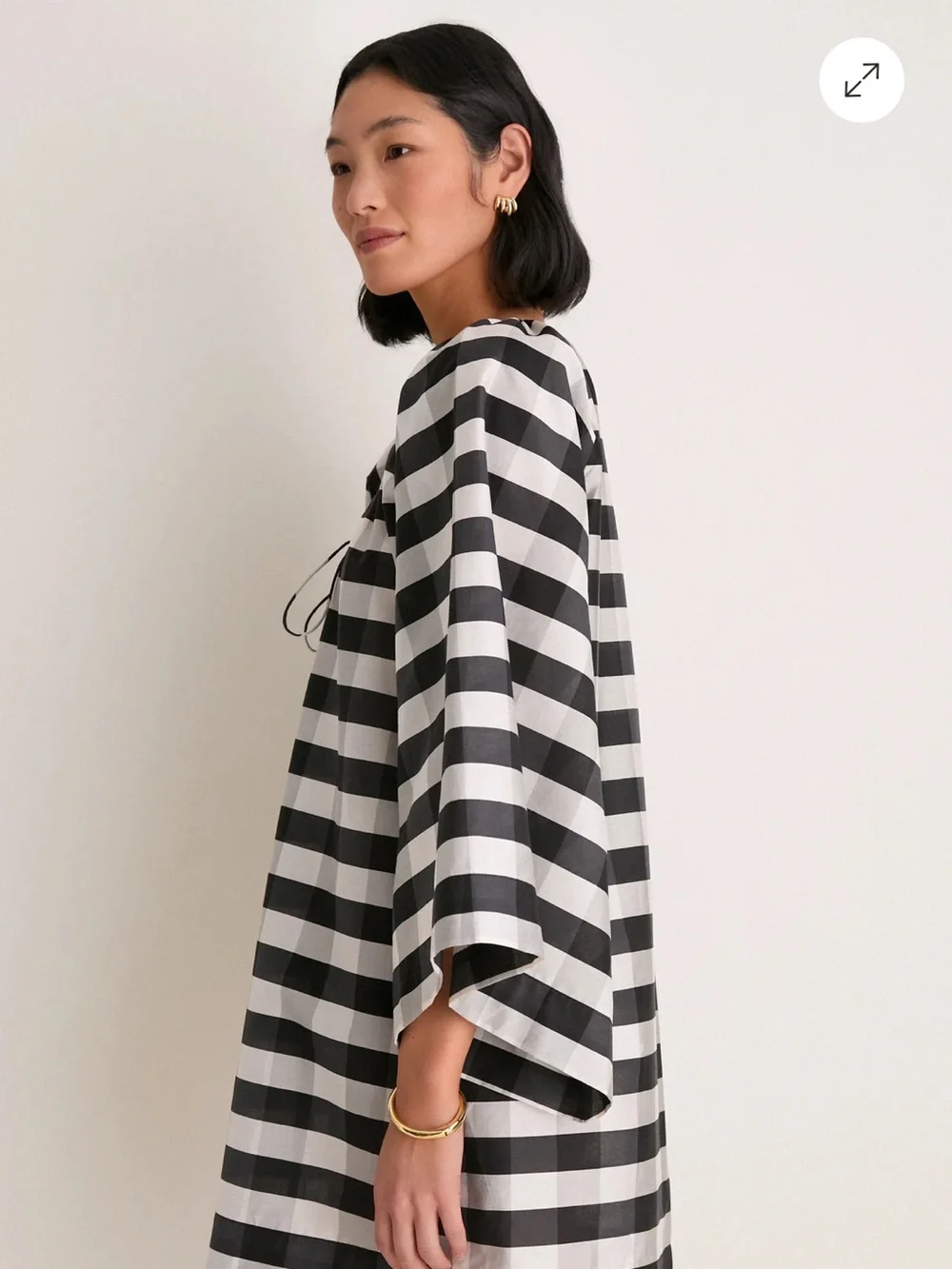 Tuckernuck Midnight Check Claudine Mini Caftan - Picture 7 of 8
